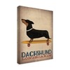 Trademark Fine Art Ryan Fowler 'Dachshund Longboards' Canvas Art, 14x19 WAP06336-C1419GG